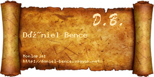Dániel Bence névjegykártya