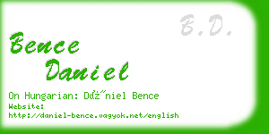 bence daniel business card